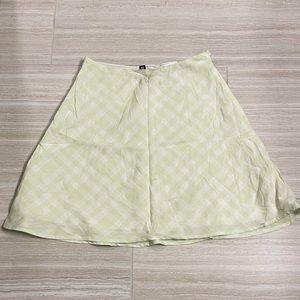 neon plaid skirt